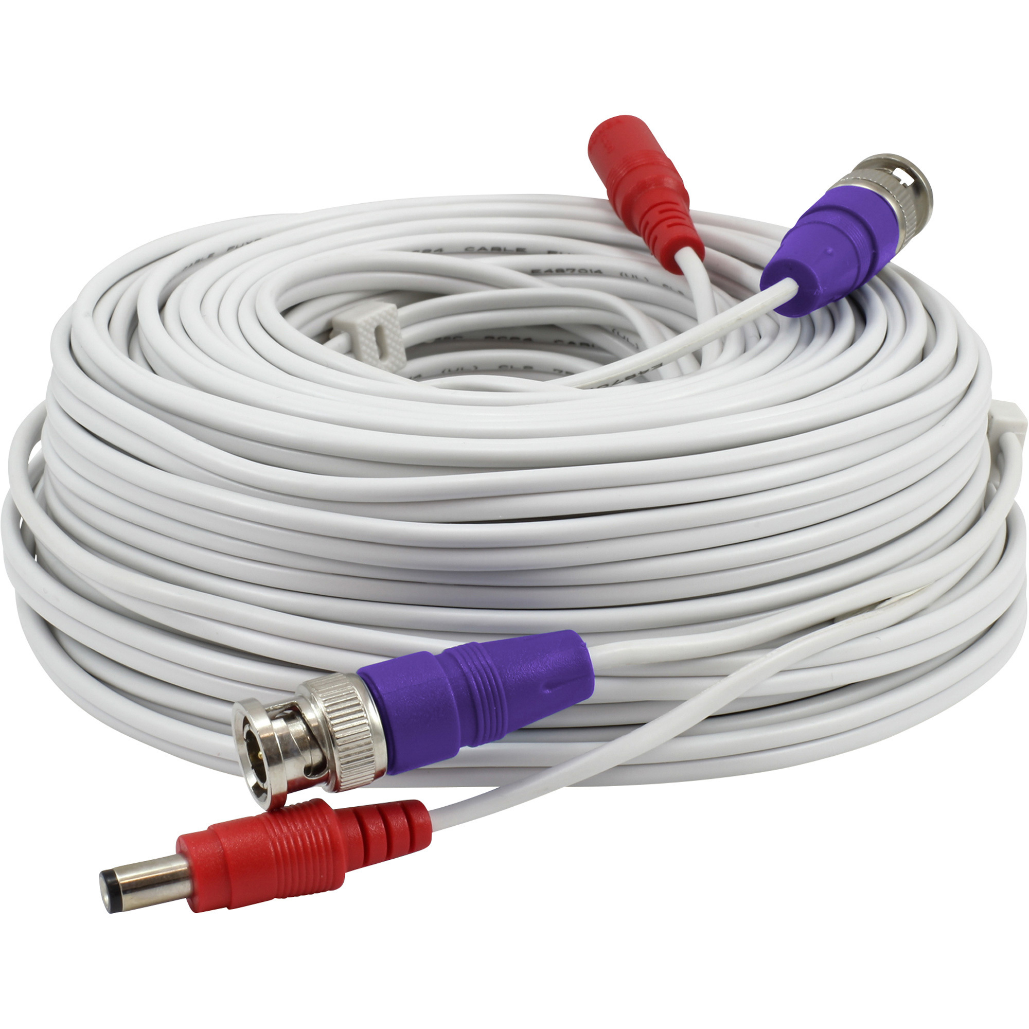 Swann Communications 100ft.L Fire-Rated BNC Cable, White, Supports 4K Ultra HD Resolutions, Model# SWPRO-30ULCBL-GL